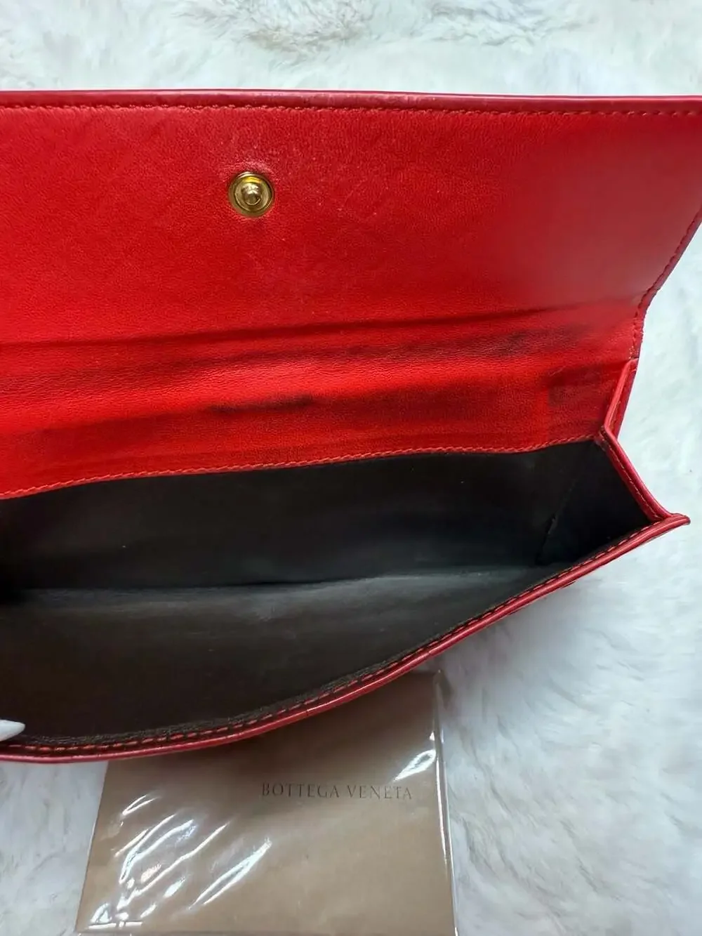 Bottega Veneta Red Intrecciato Nappa Leather Continental Flap Wallet